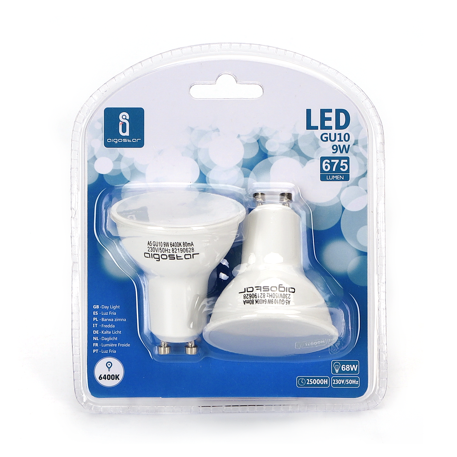 lED GU10 9W 6500K