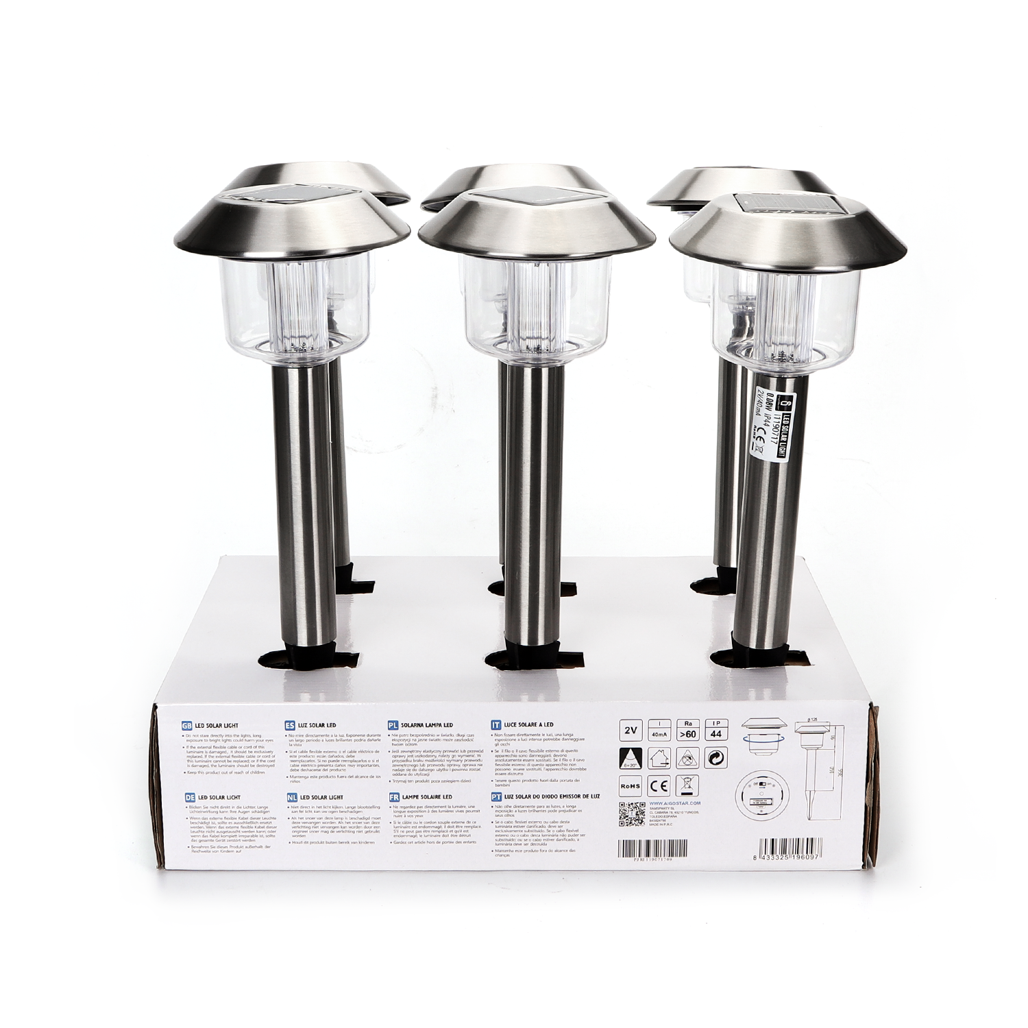 lámpara solar LED 0.08W