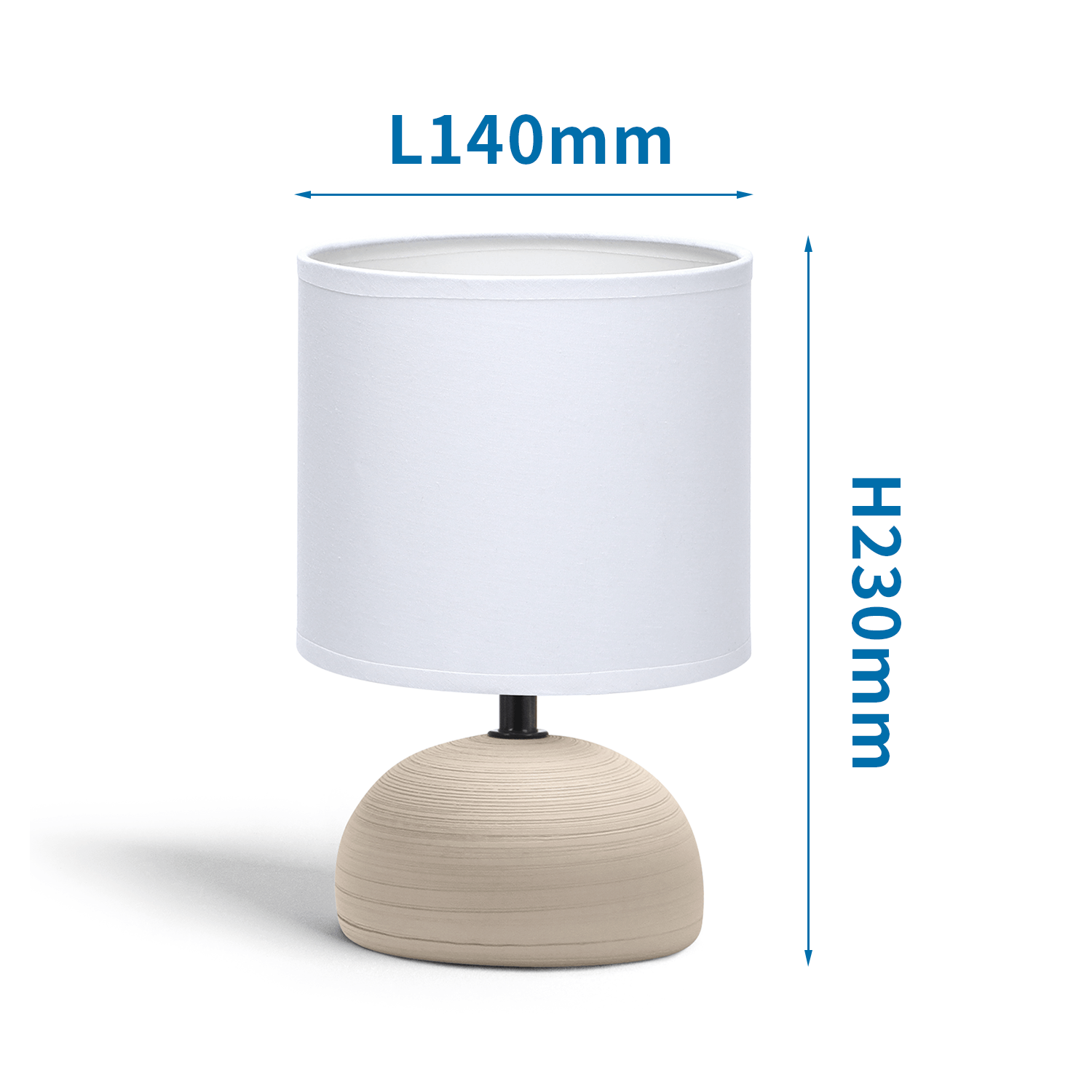 lámpara de mesa de cerámica Blanco&Marrón