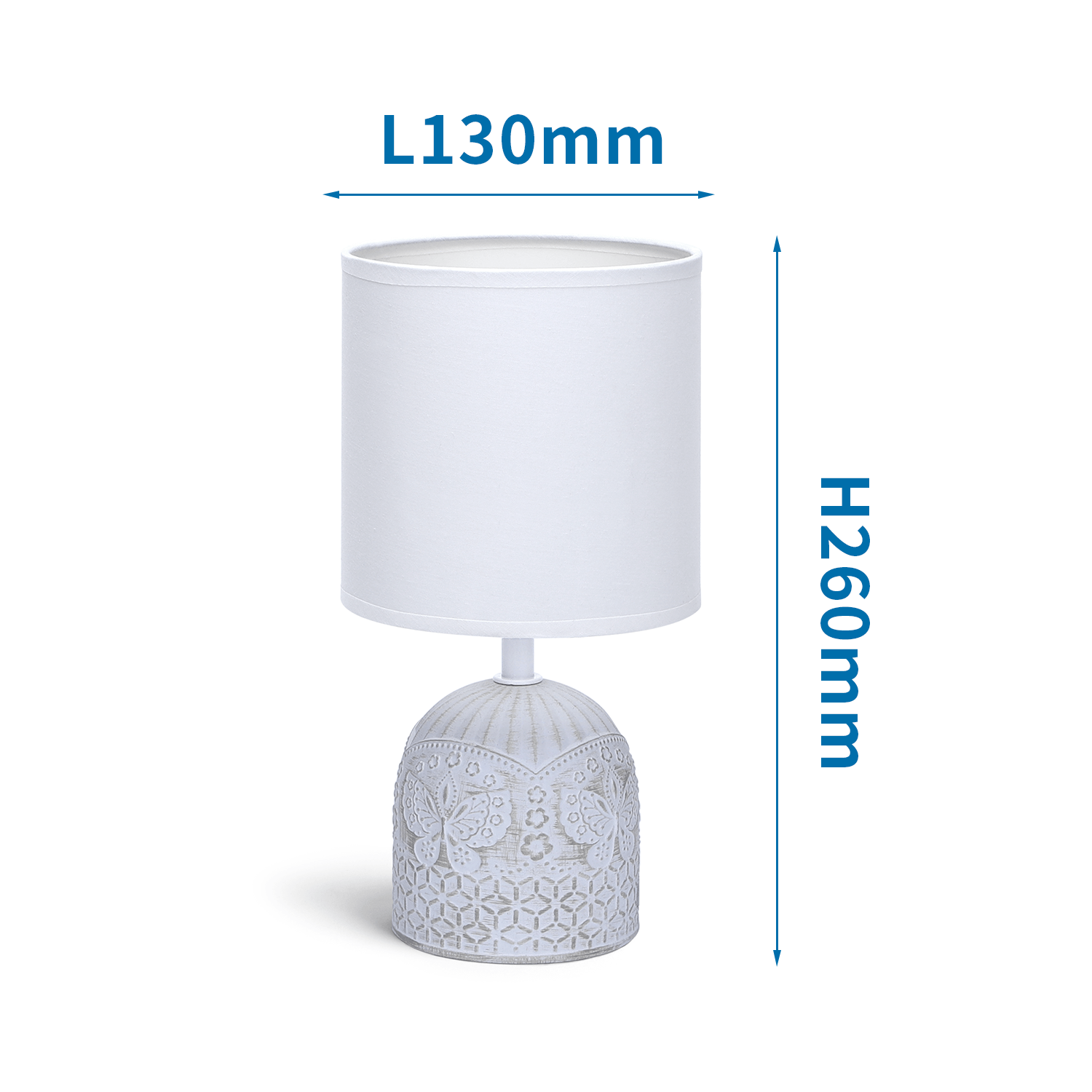 lámpara de mesa de cerámica Blanco