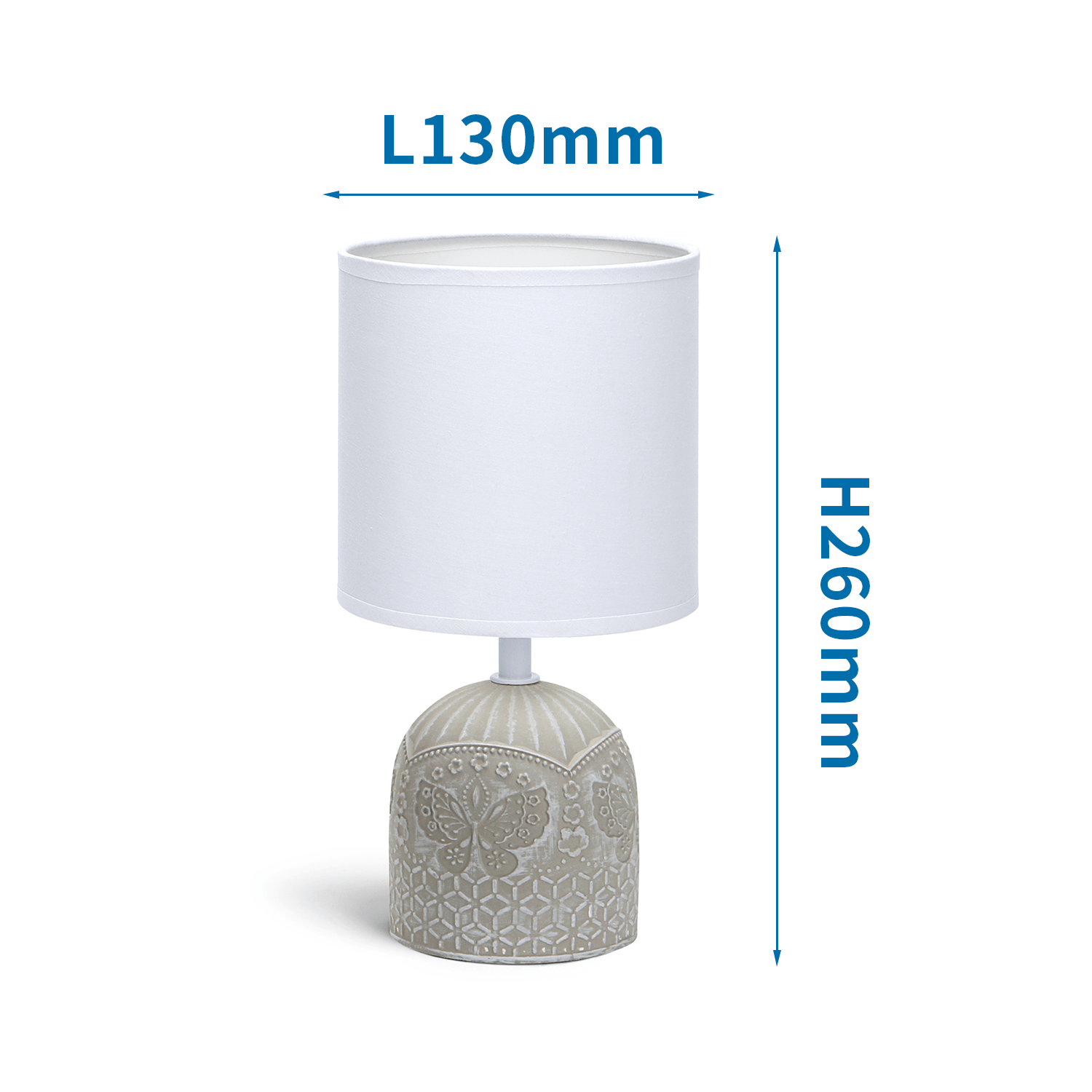 lámpara de mesa de cerámica Blanco&Gris