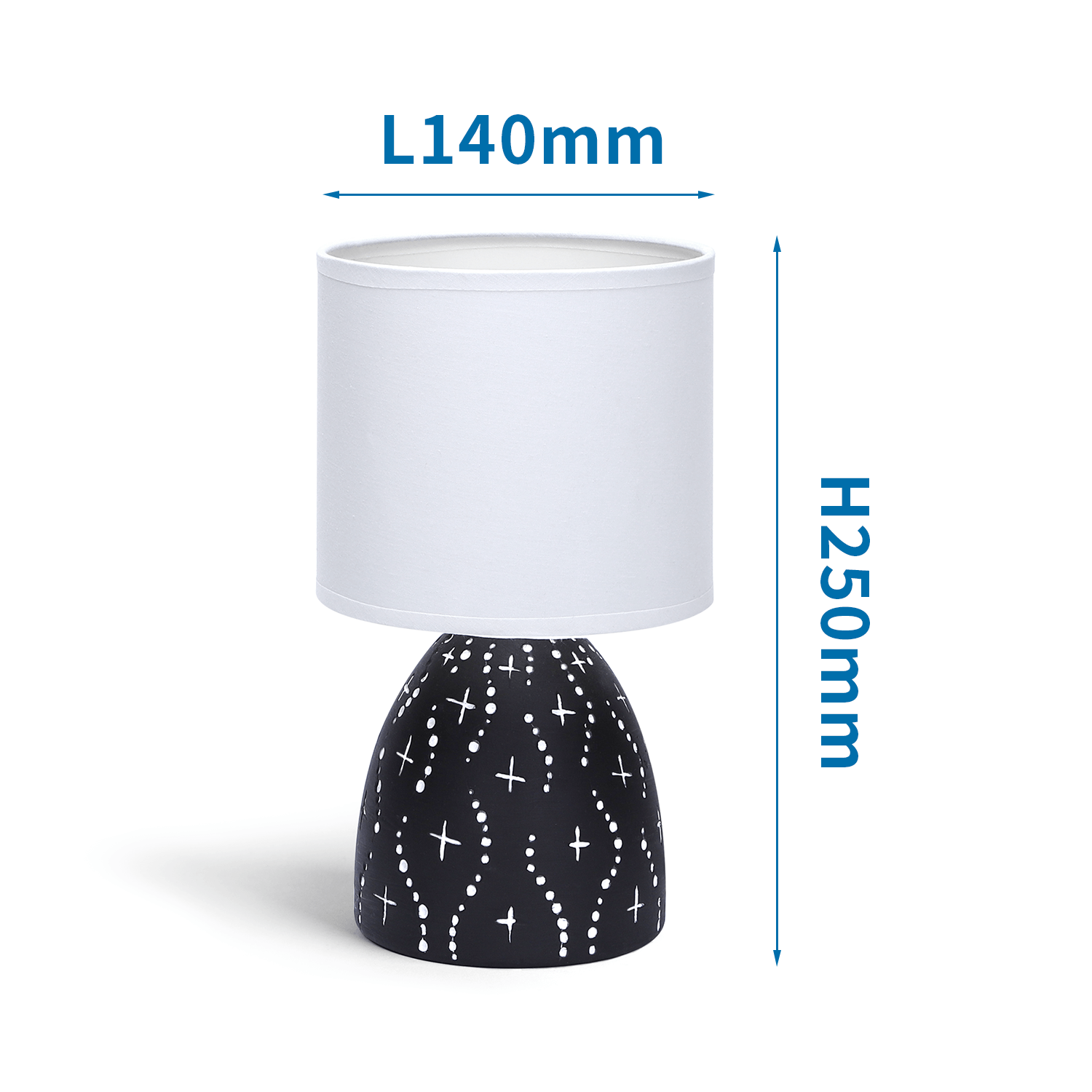 lámpara de mesa de cerámica Blanco y negro