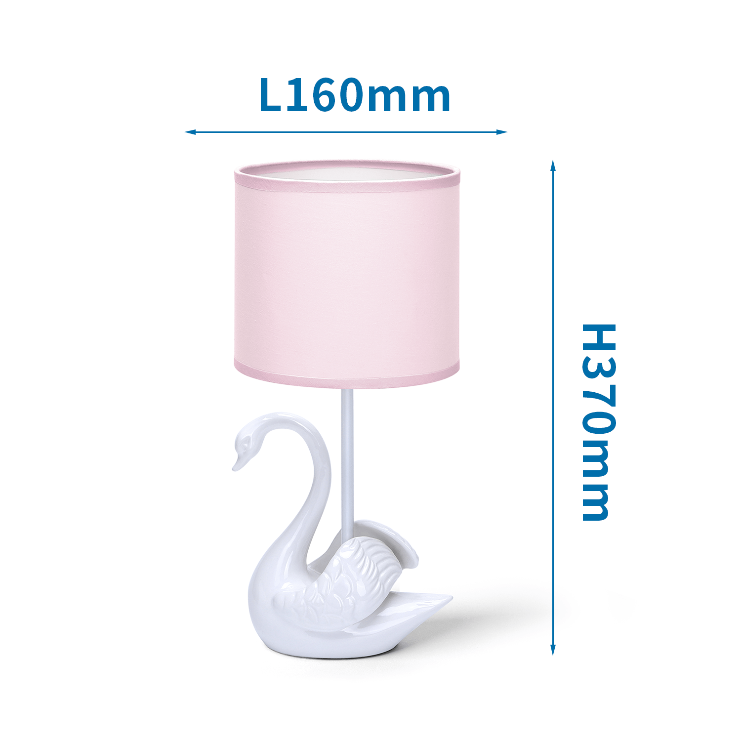 lámpara de mesa de cerámica Blanco y rosa