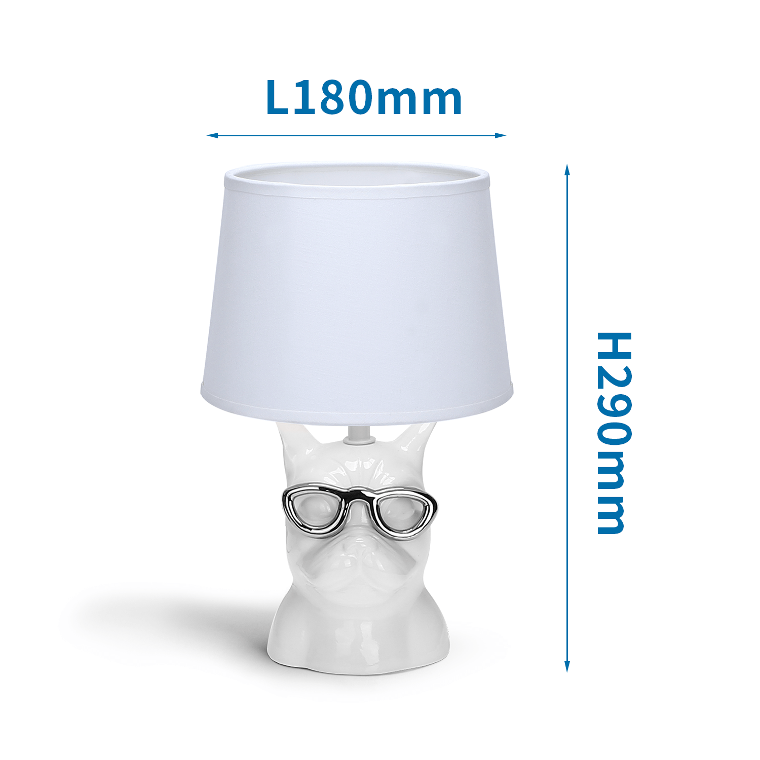lámpara de mesa de cerámica Blanco