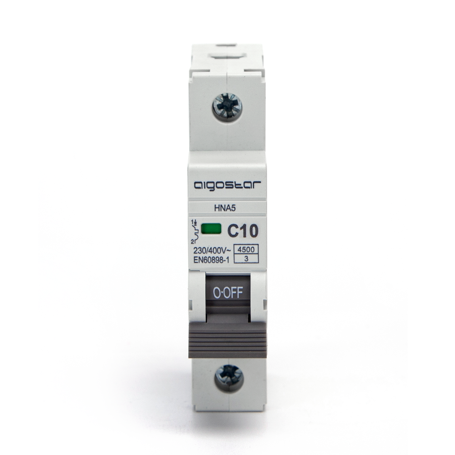 disyuntor automático en miniatura 1P, 10 A, CURVA C, gris