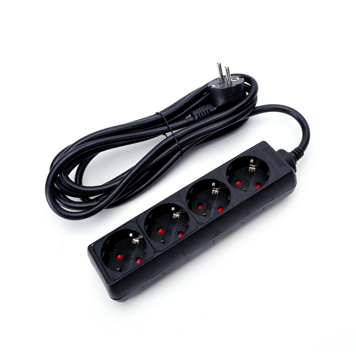 Aigostar Regleta Alargador de 3 Enchufes con Cable de 3 Metros， Color Negro  : : Electrónica