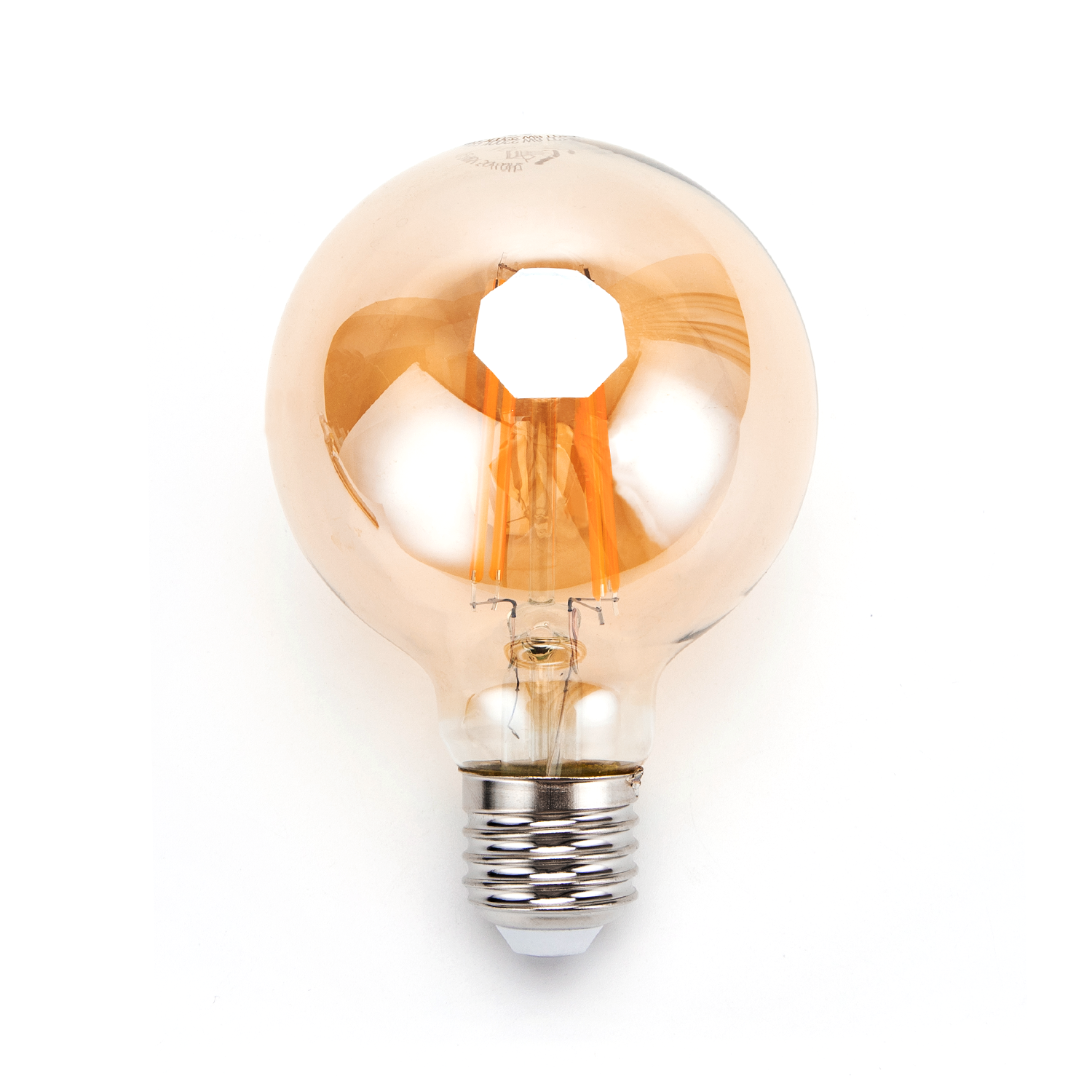 bombilla de filamento LED G80  Luz Cálida  4w  E27