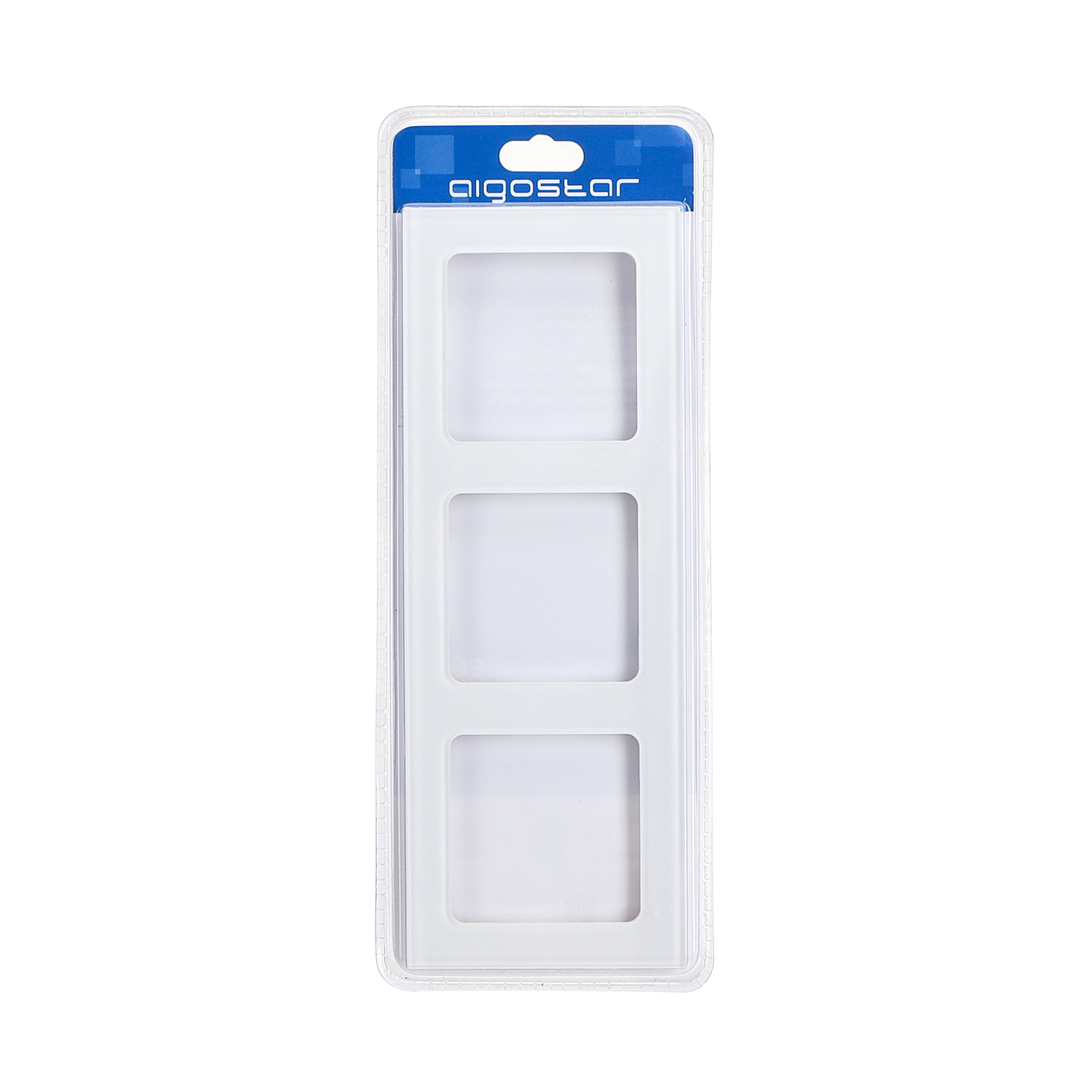 placa de pared de vidrio alemana/francesa de 3 llaves, blanca