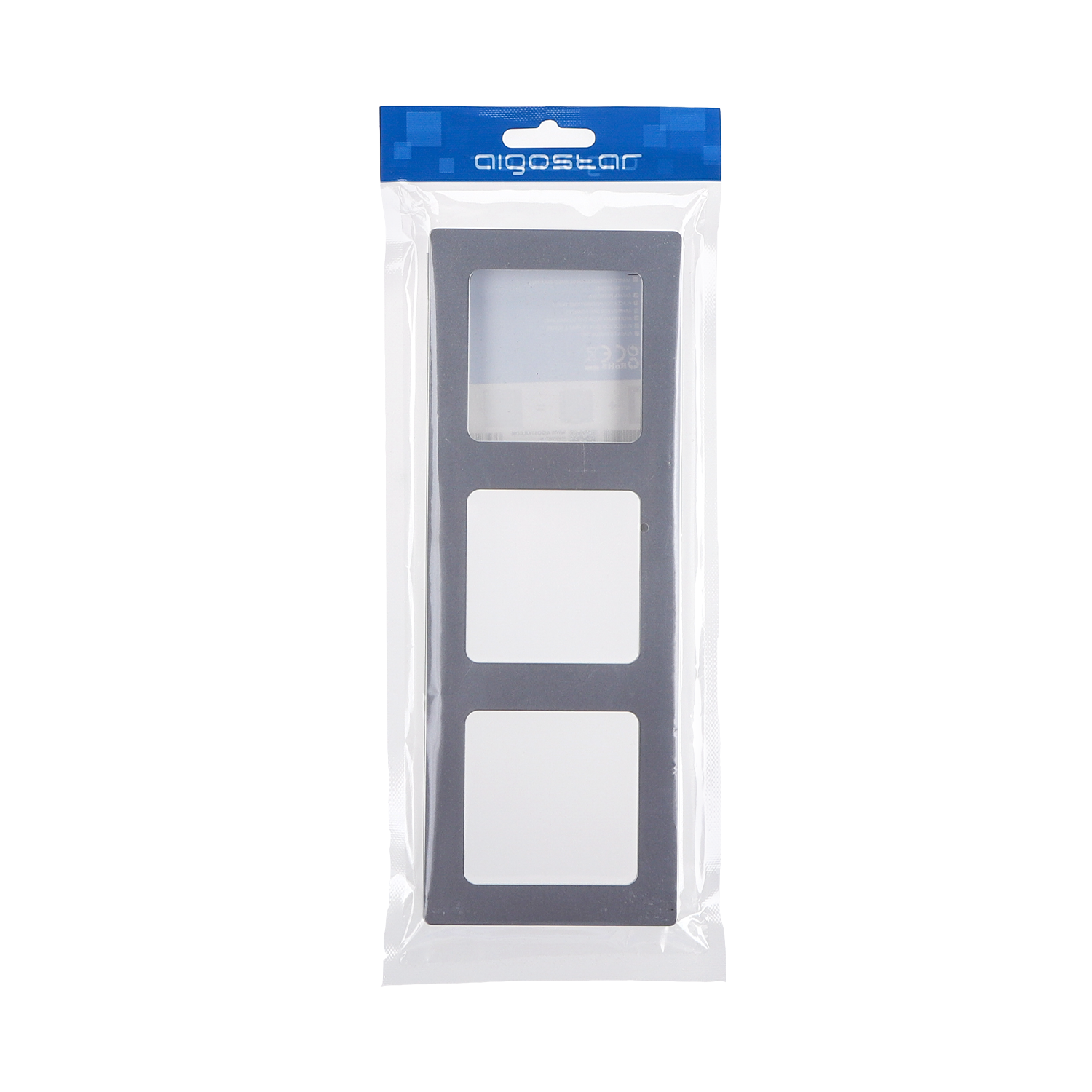 placa de pared de plástico alemana/francesa de 3 llaves, plateada