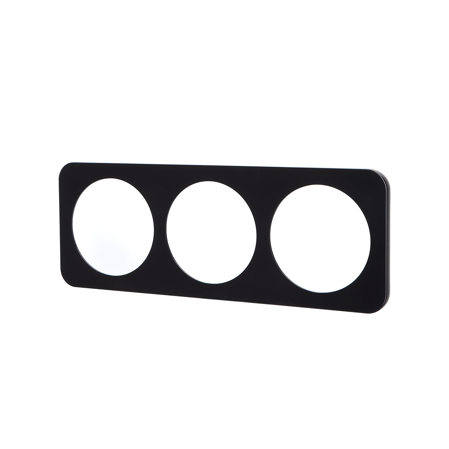 placa de pared de plástico alemana/francesa de 3 llaves, negra