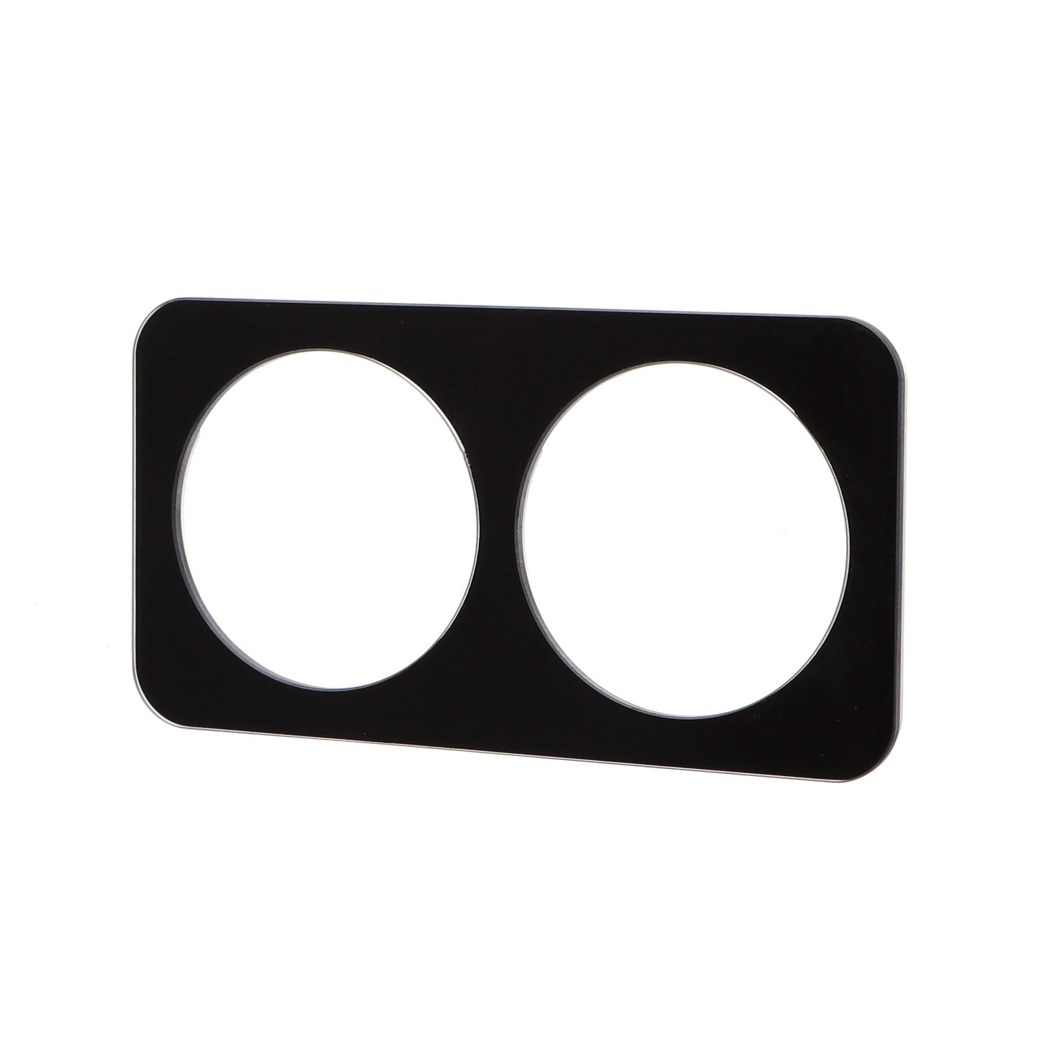 placa de pared de vidrio alemana/francesa de 2 llaves, negra