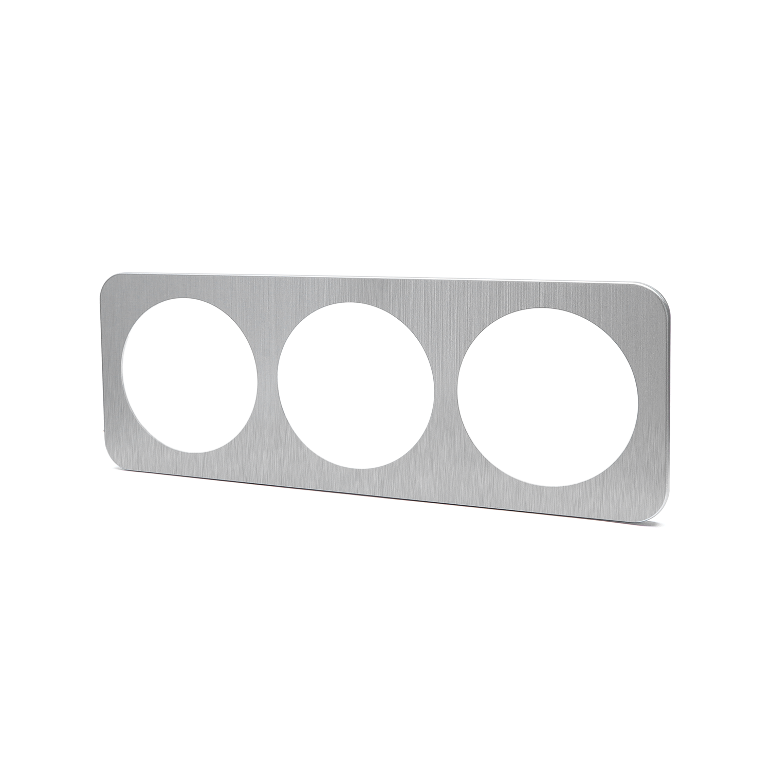 placa de pared de aluminio alemana/francesa de 3 llaves, plateada