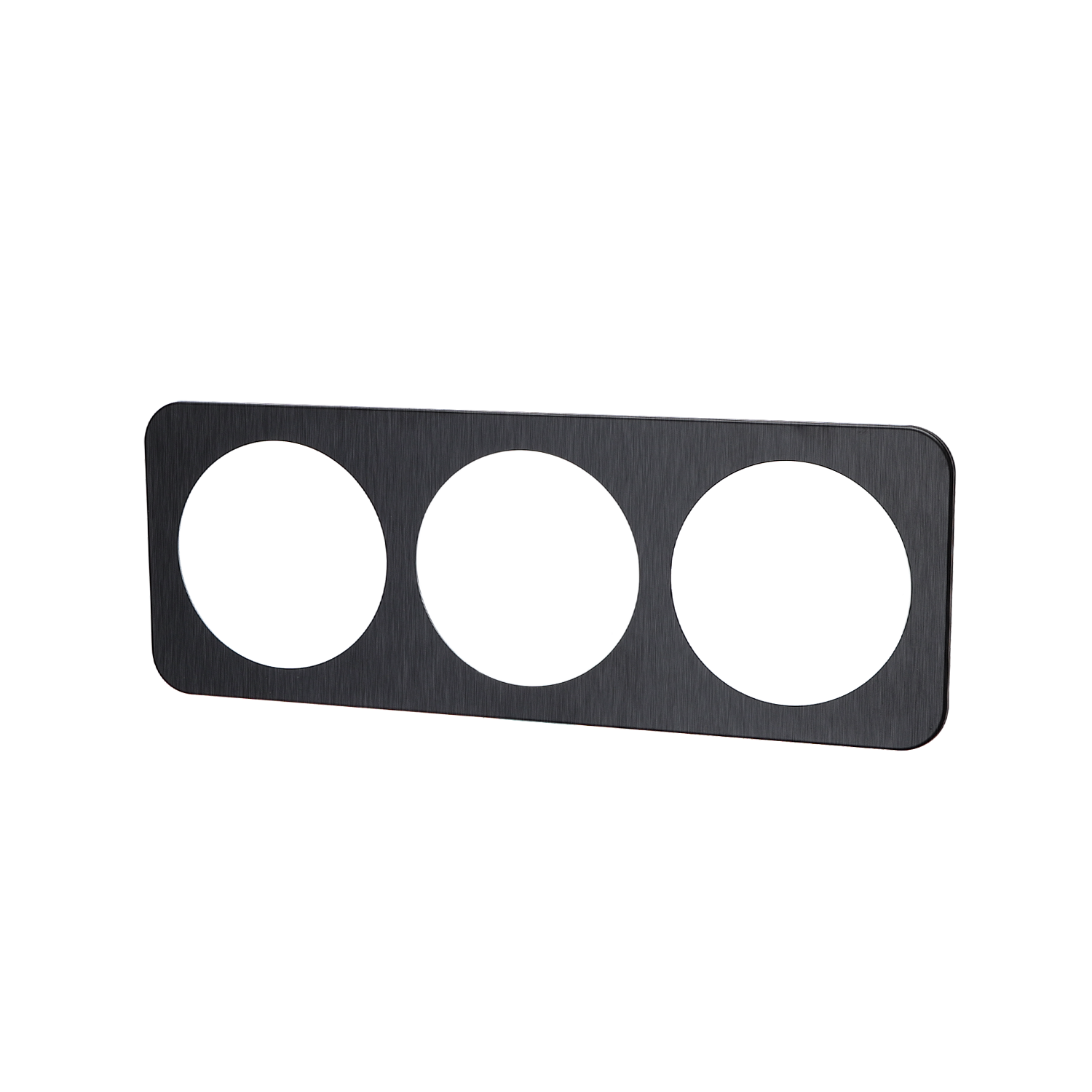 placa de pared de aluminio alemana/francesa de 3 llaves, negra