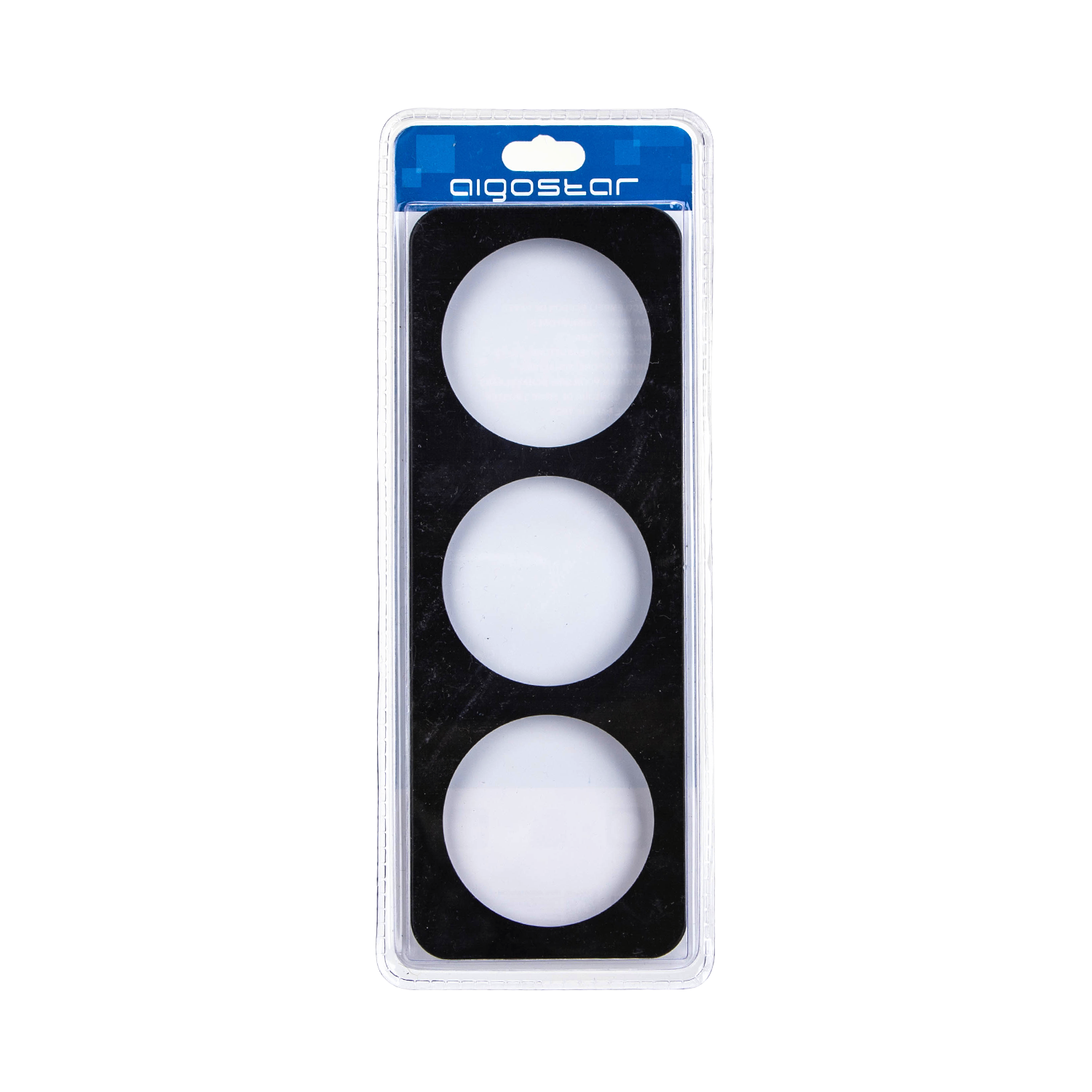 placa de pared de aluminio alemana/francesa de 3 llaves, negra