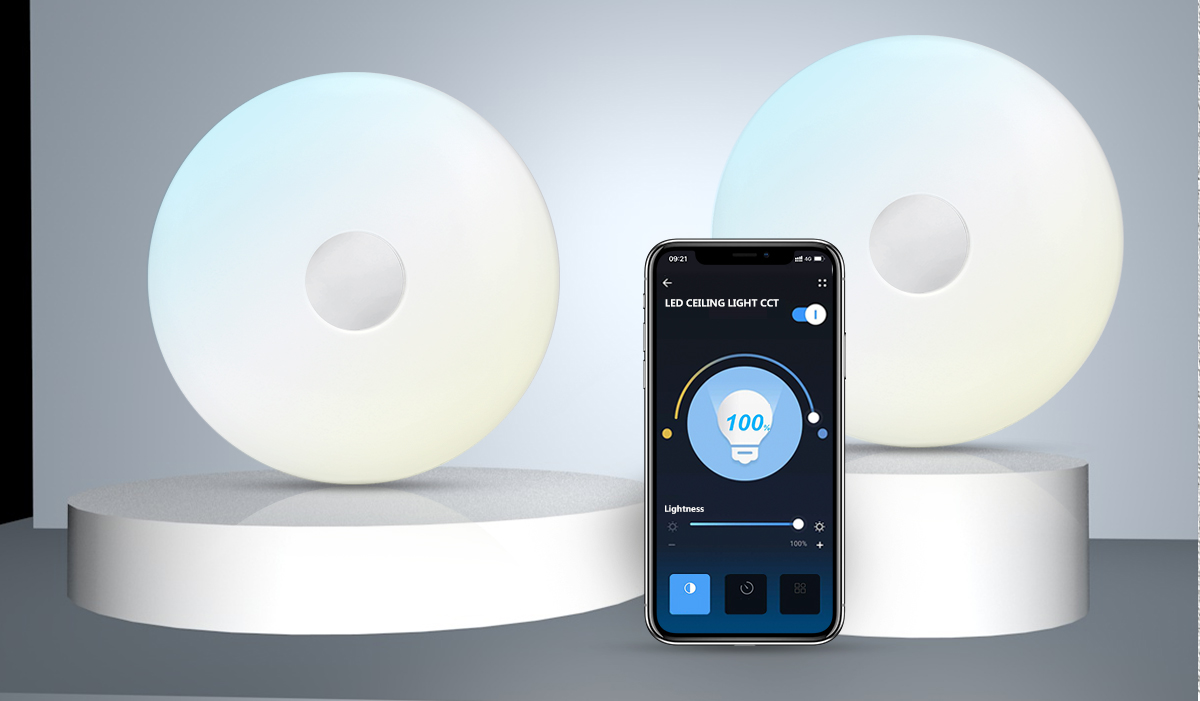 Aigostar Plafoniera Smart 18W Lampada da Soffitto Alexa e Google Home