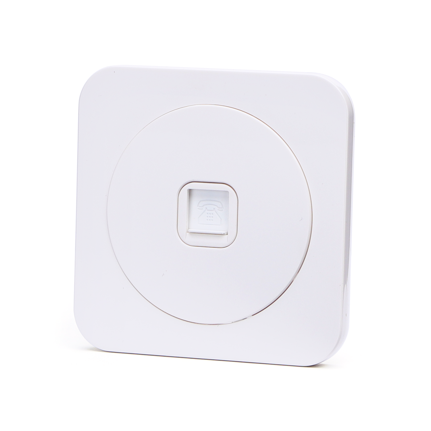 toma de teléfono alemana/francesa de 1 vía, blanca