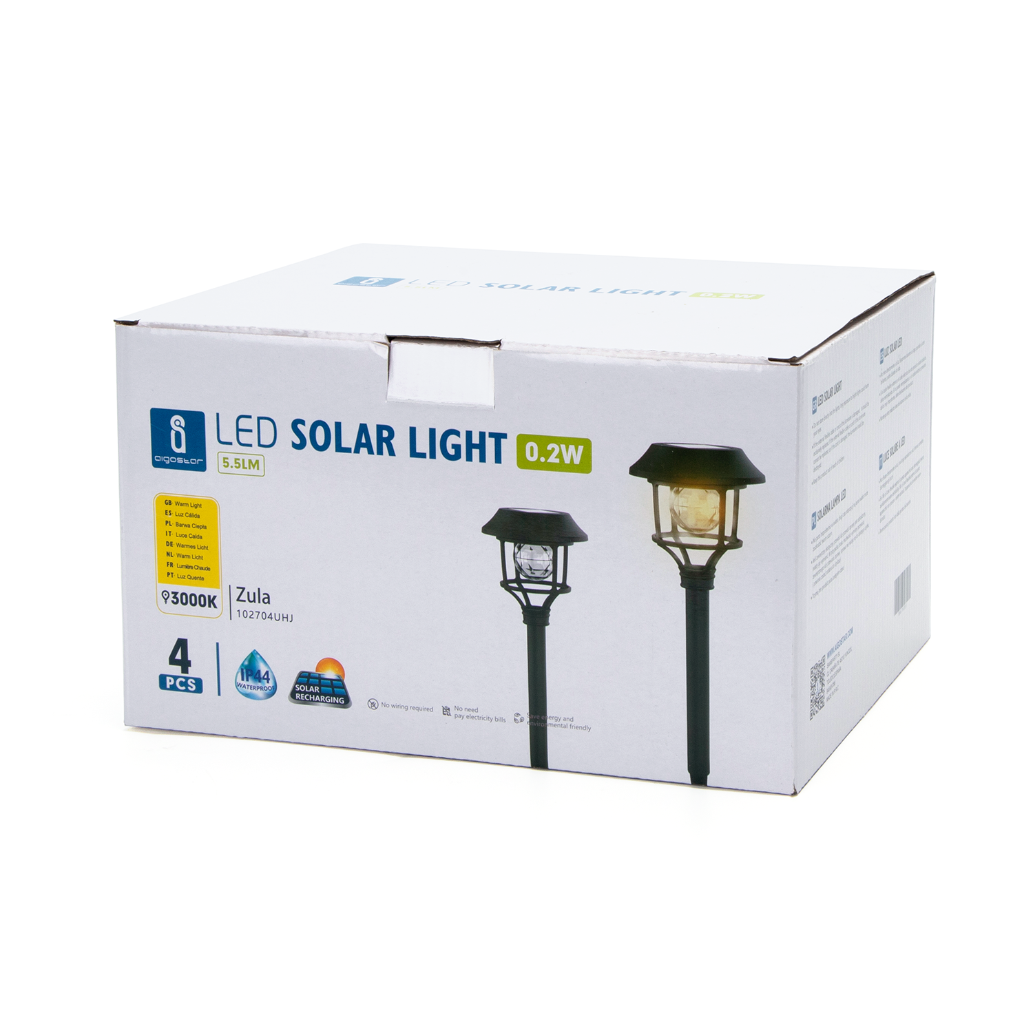 lámpara solar LED Luz Cálida 0.2W