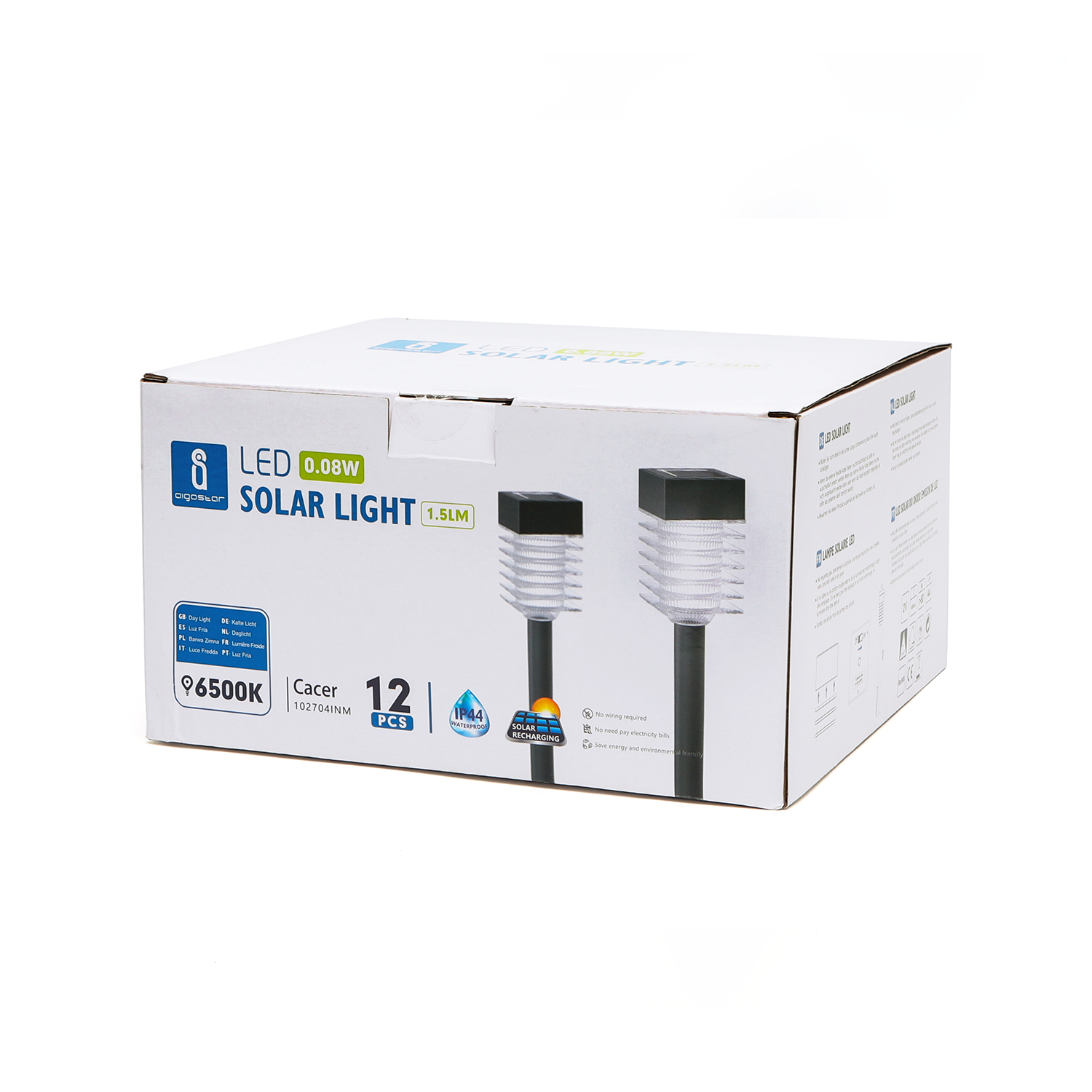 lámpara luz fría - led solar 0.08W