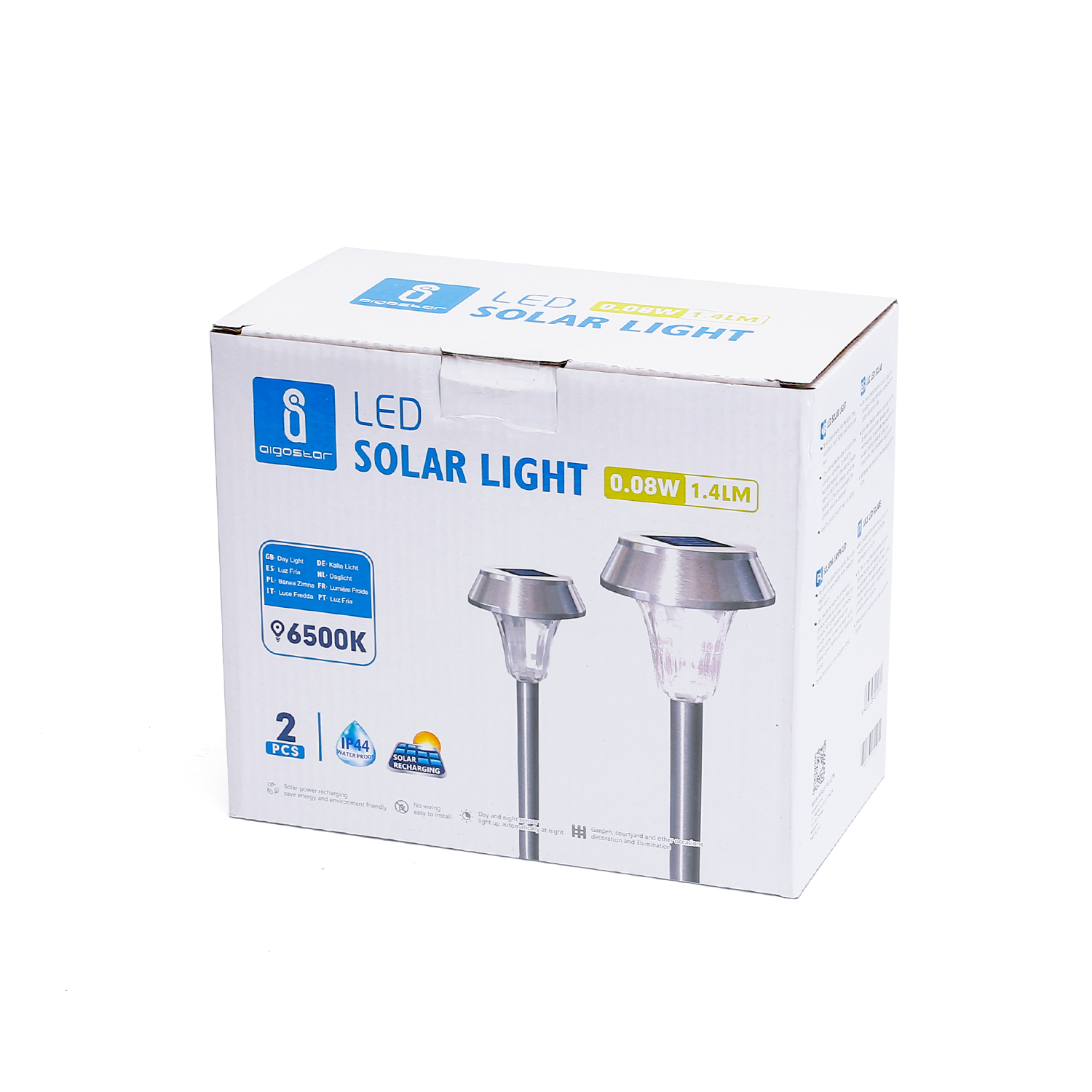 lámpara solar LED Luz Fría 0.08W