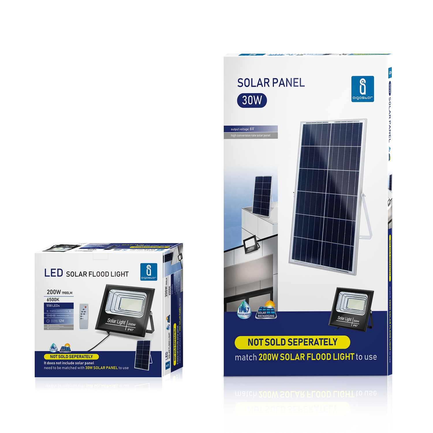 lámpara LED con panel solar 200W