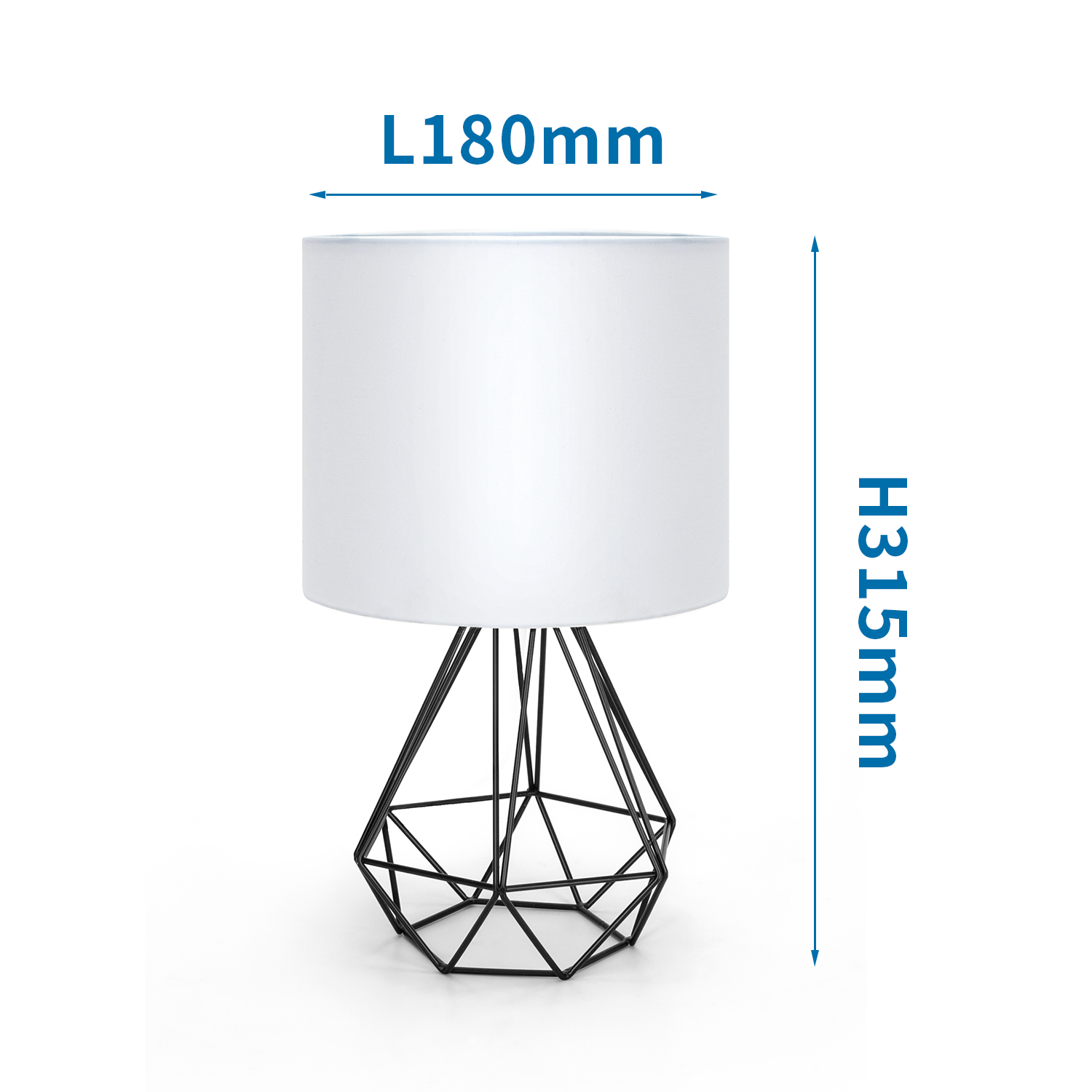lámpara de mesa de metal