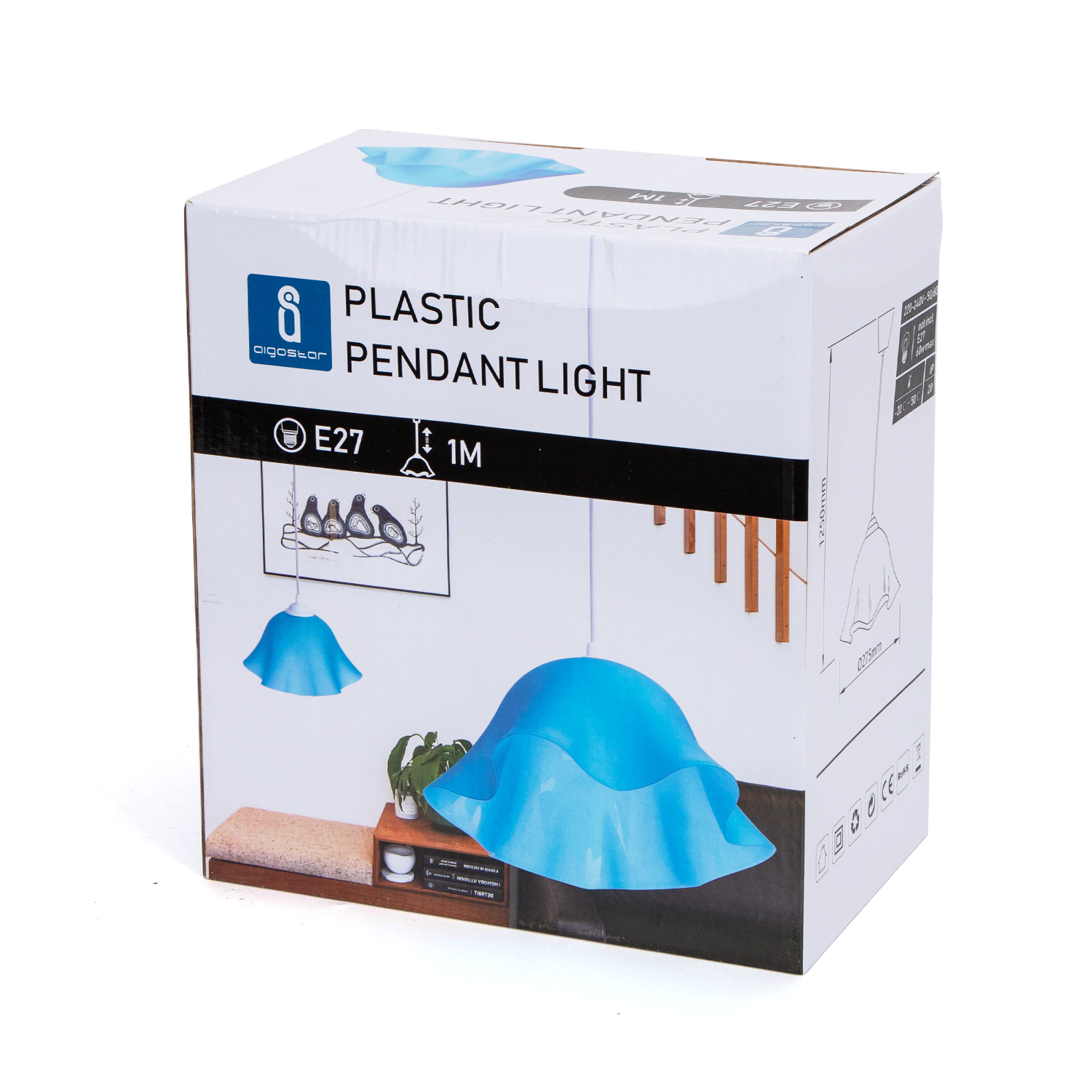 lámpara colgante de plástico