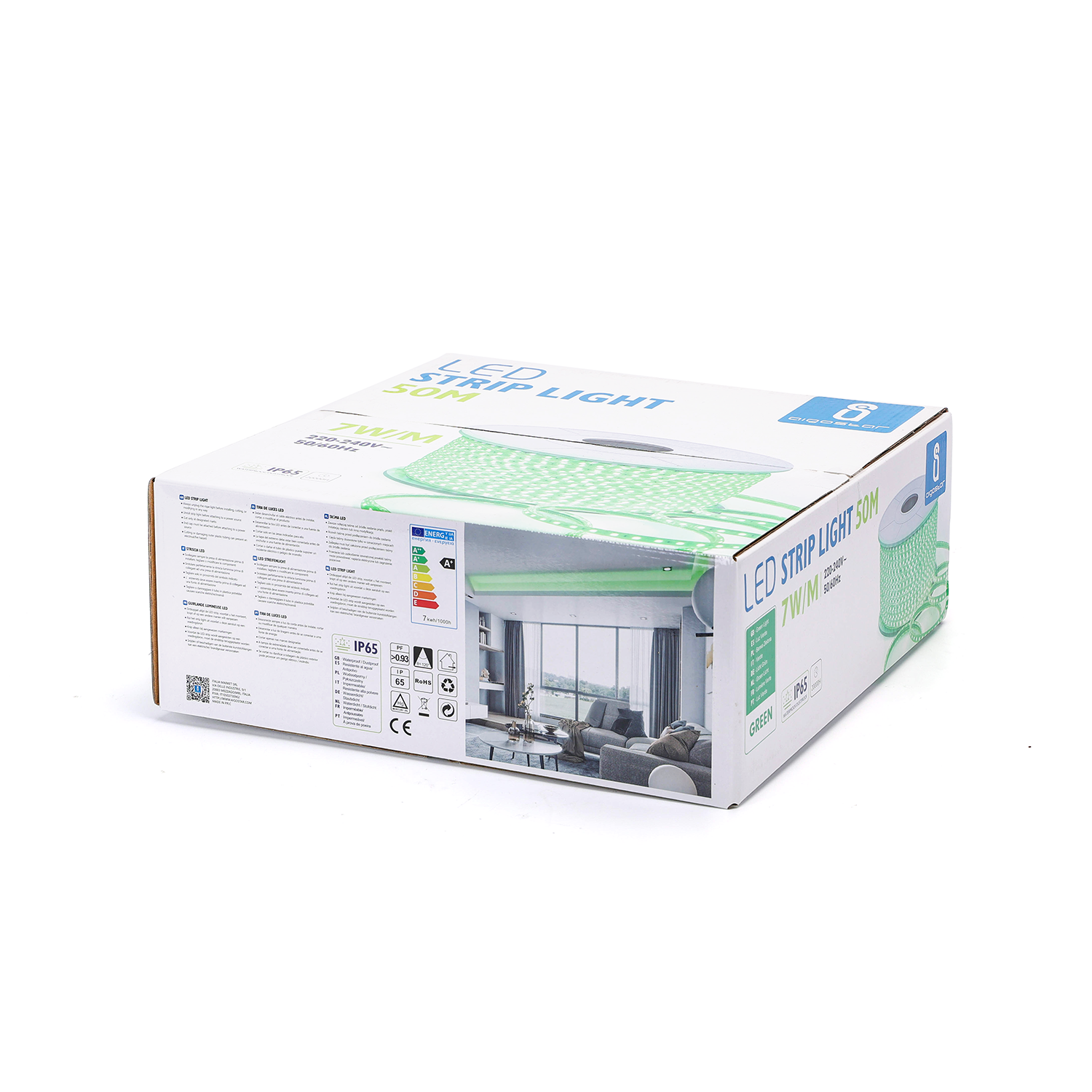 tira LED con circuito integrado 5050 LUZ VERDE 7W/m