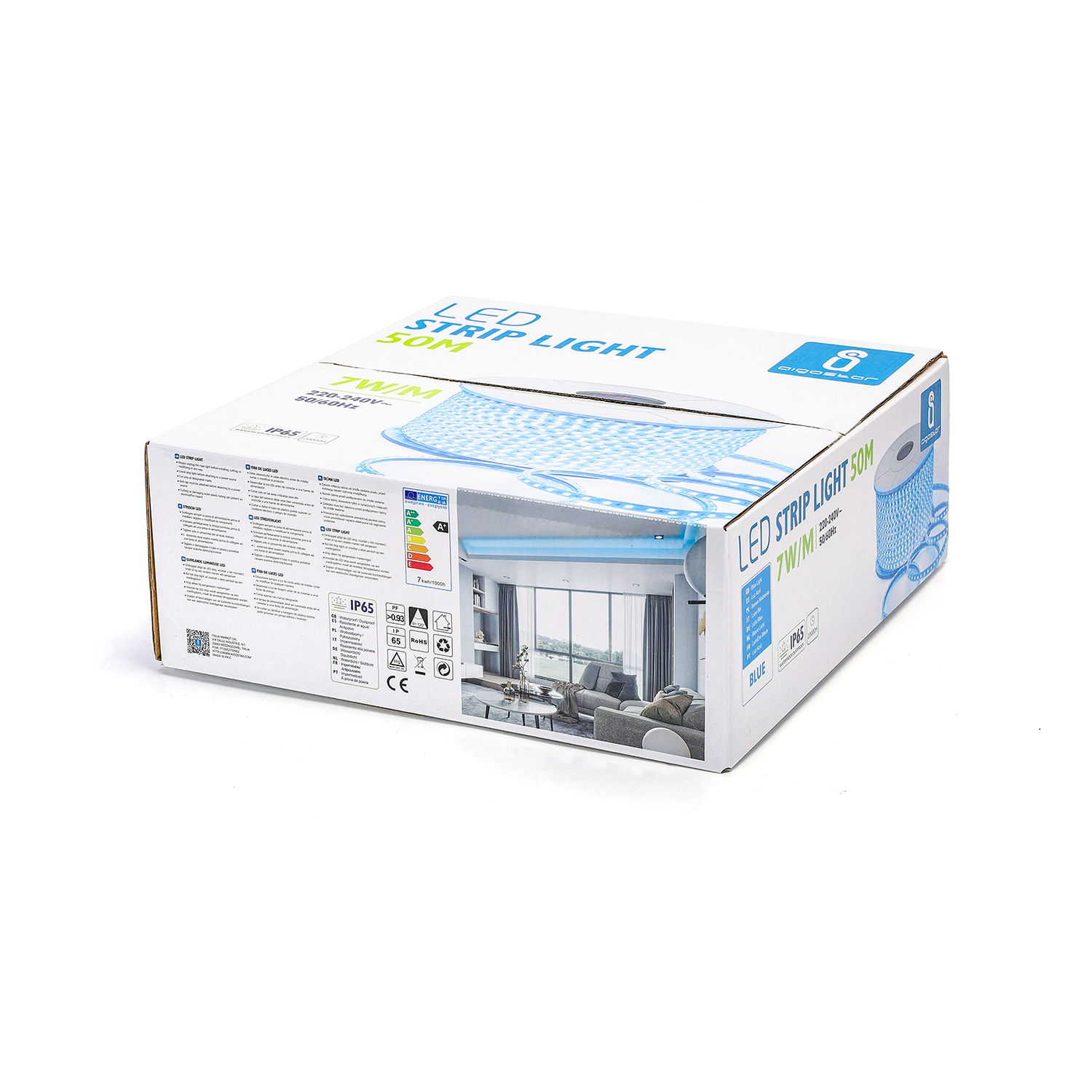 tira LED con circuito integrado 5050 Luz azul 7W/m