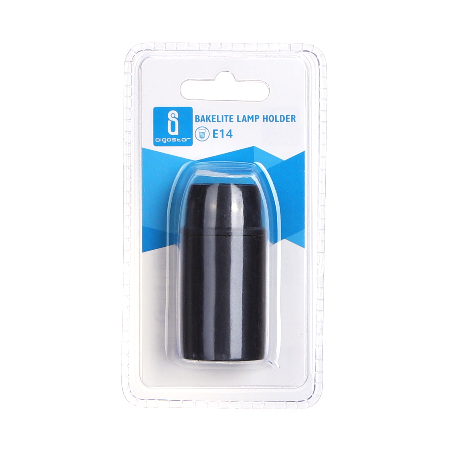 portaLámparas de plástico con terminal de rosca E14, negro 26*H53.5mm