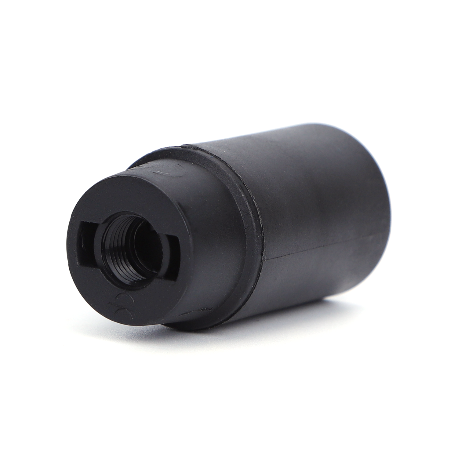 portaLámparas de plástico con terminal de rosca E14, negro 26*H53.5mm