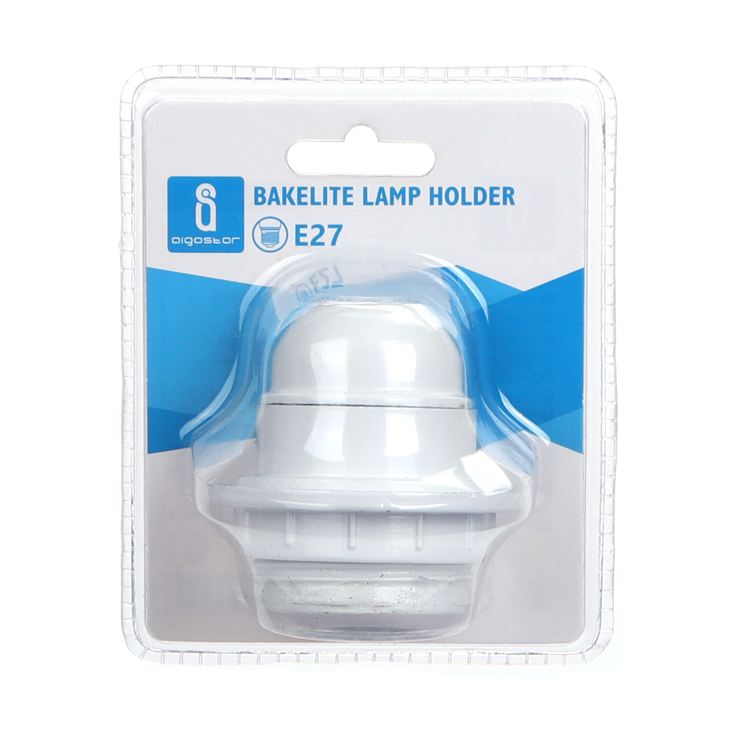 portaLámparas de baquelita con terminal de rosca E27, blanco 40*H53.5mm