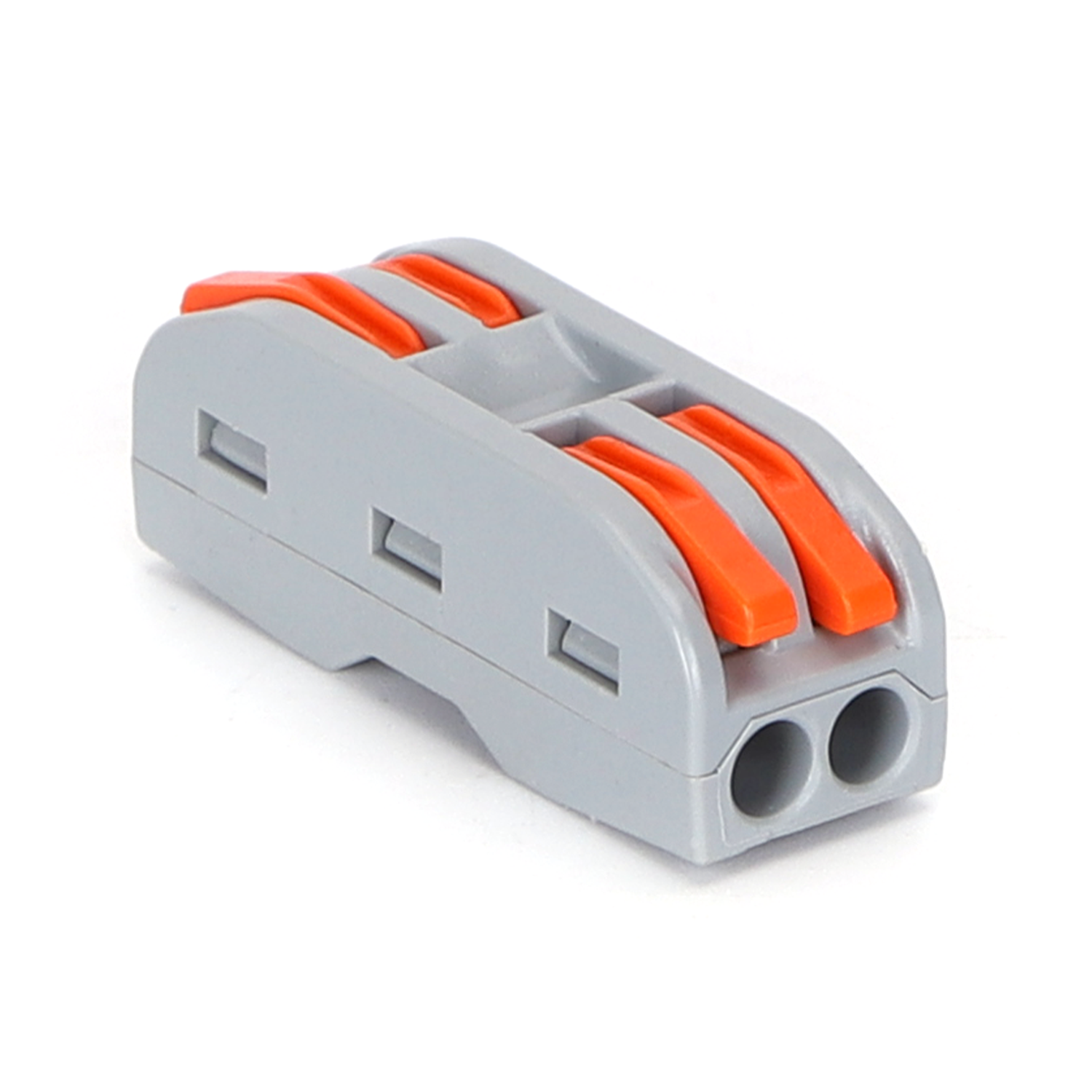 bloque de terminales PCT-222 (2 uds/blíster), gris y naranja